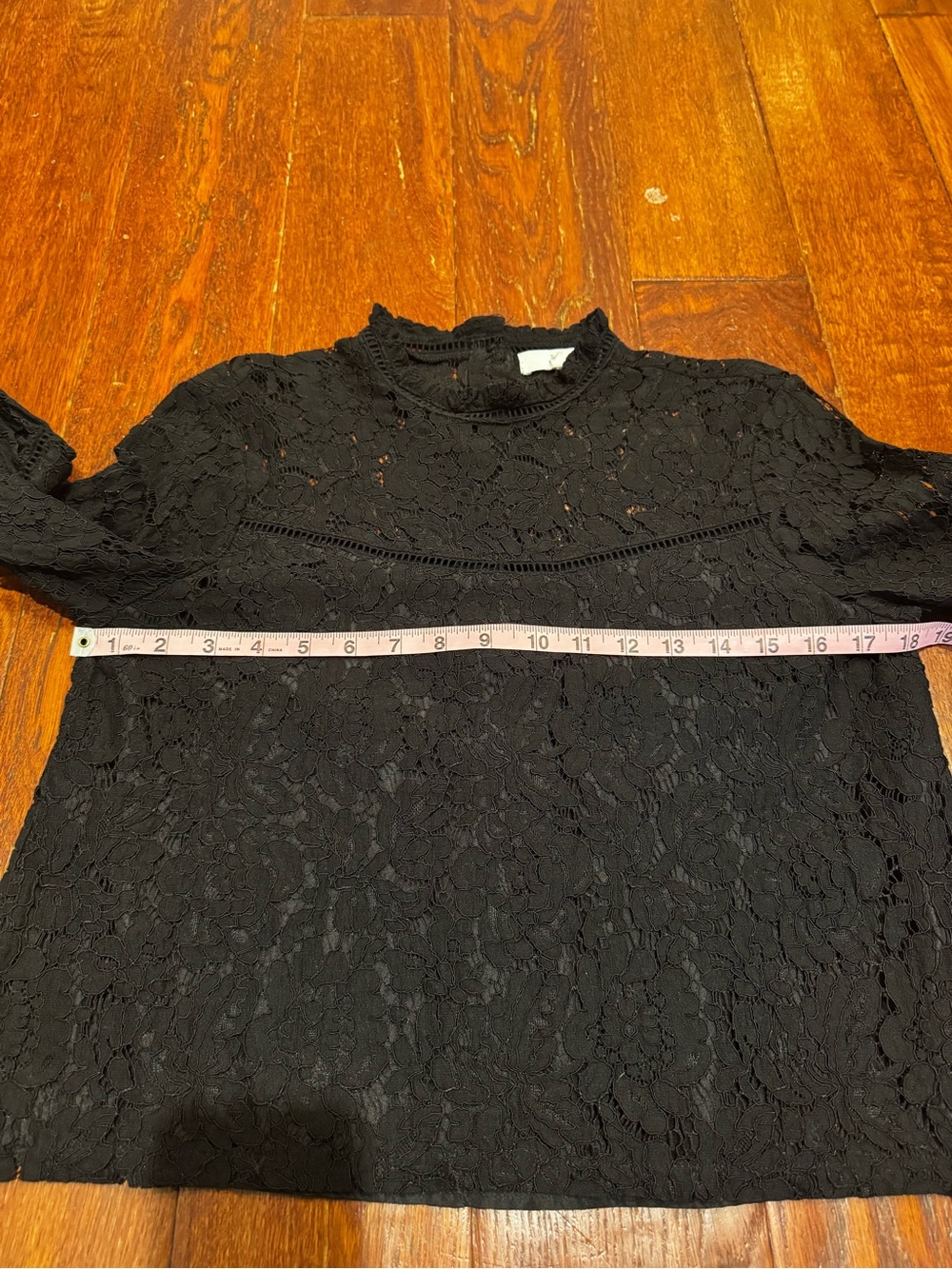 Jack by BB Dakota Black Lace Bell-Sleeve Blouse - Picture 5 of 10